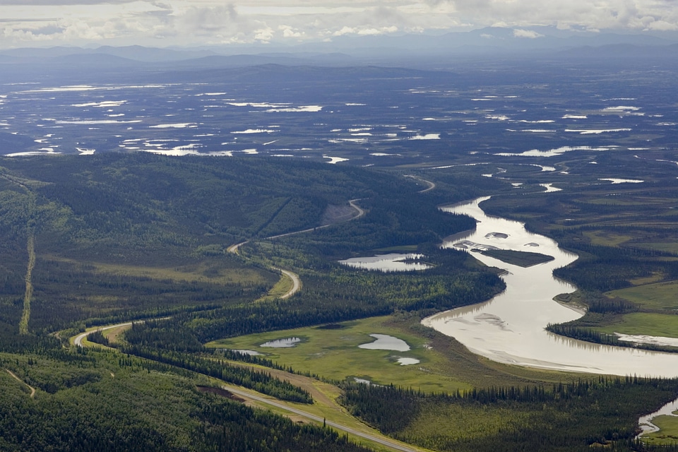 Aerial view of Tetlin National Wildlife Refuge