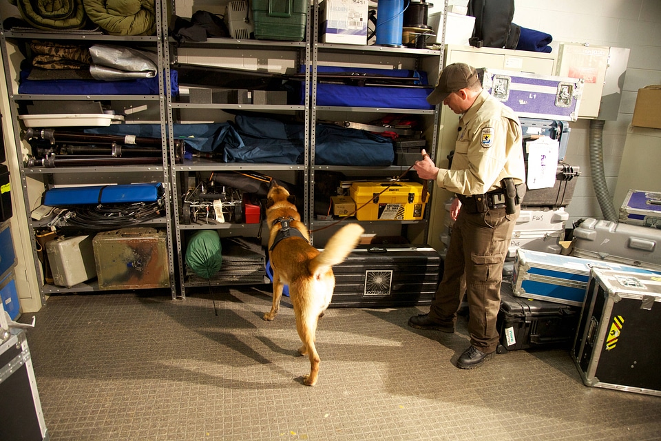 Law enforcement with K-9-2