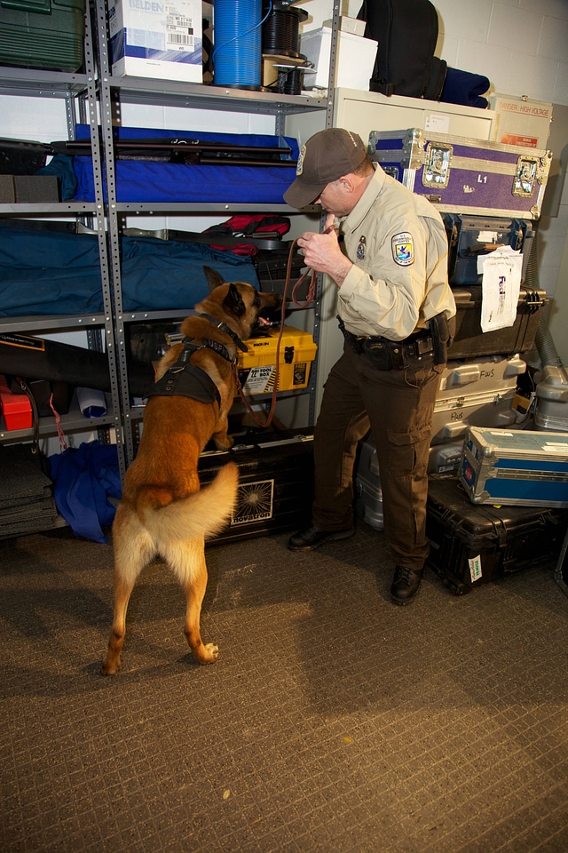Law enforcement with K-9-1