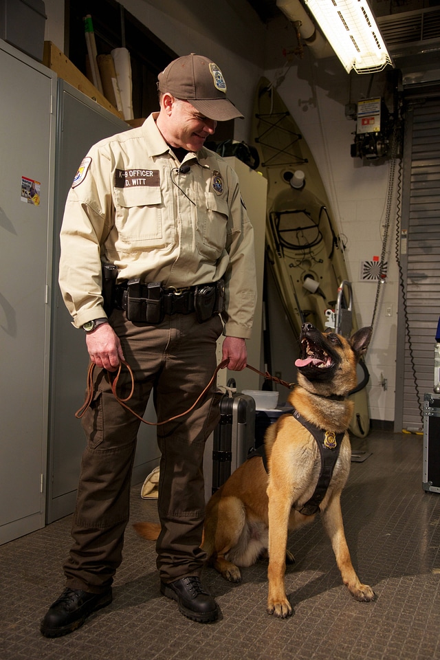 Law enforcement with K-9-3