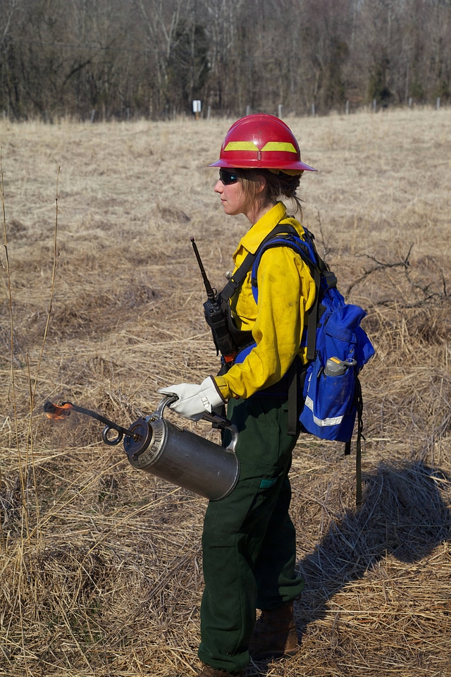 Firefighter with torch in hand-1