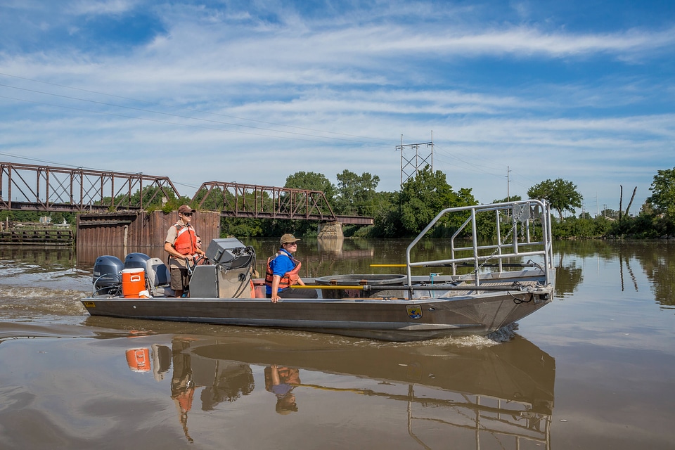 Electrofishing for invasive carp-2
