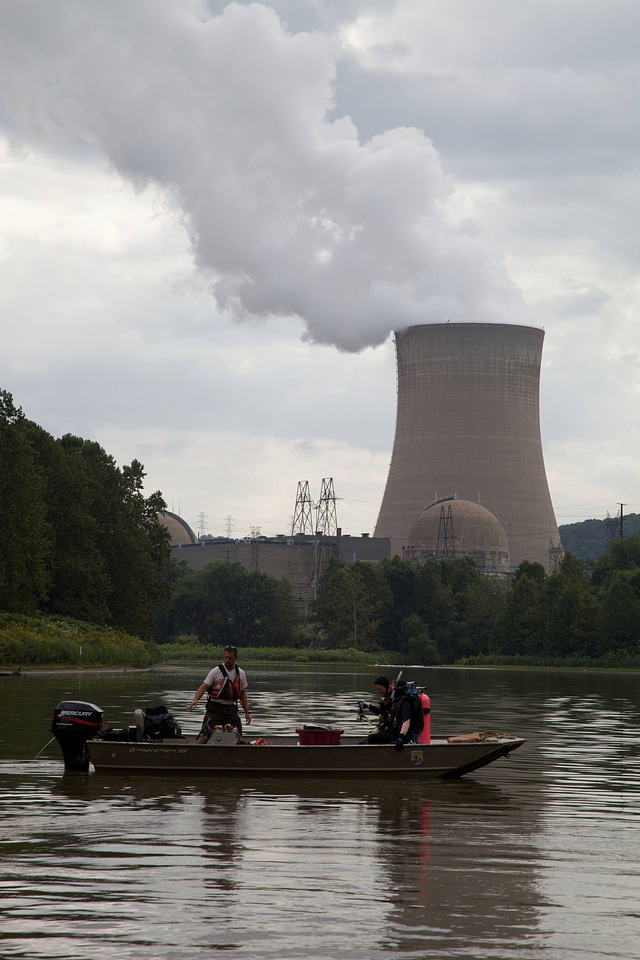 Nuclear Power Plant on the shore of the Ohio River