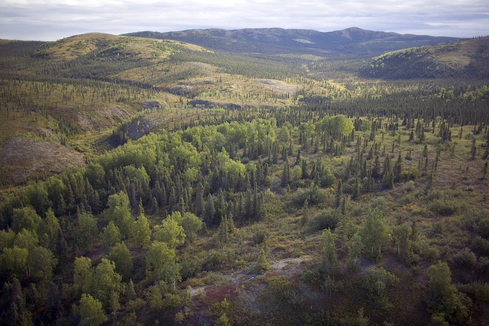 Aerial view of mountains at Selawik National Wildlife Regue - Free ...