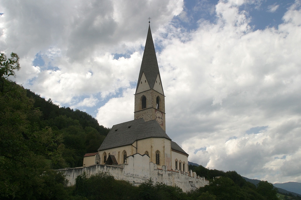 Val venosta church landscape