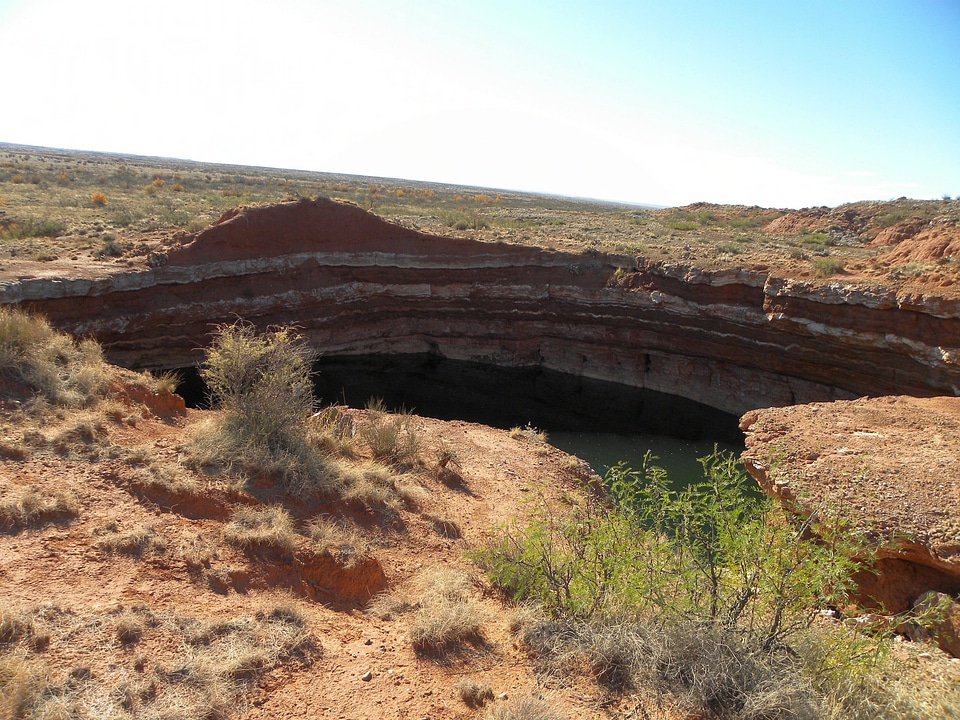 Bitter Lake National Wildlife Refuge Ink spot sinkhole