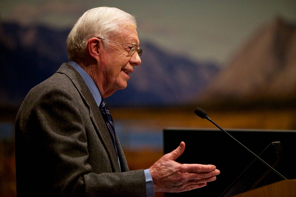 Jimmy Carter speaks at the Arctic National Wildlife Refuge 50th anniversary symposium-1