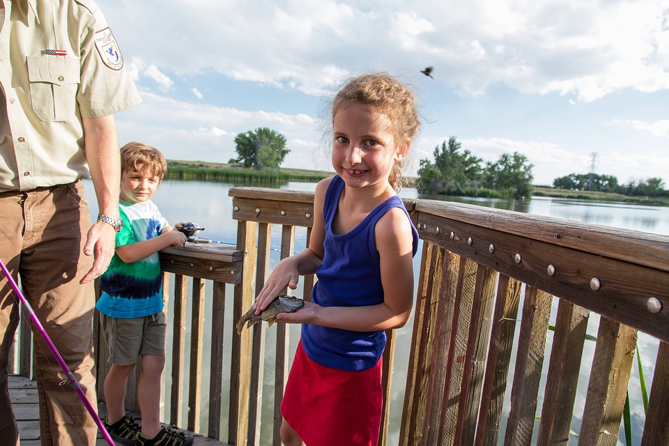 Children fishing
