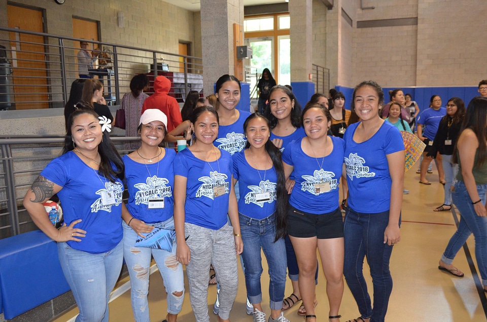 Group representing American Samoa at the Native Youth Community Adaptation Leadership Congress