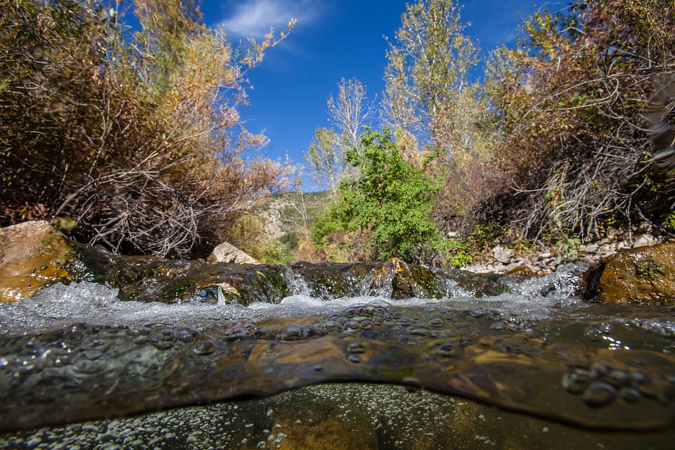 Stream scenic half underwater-1