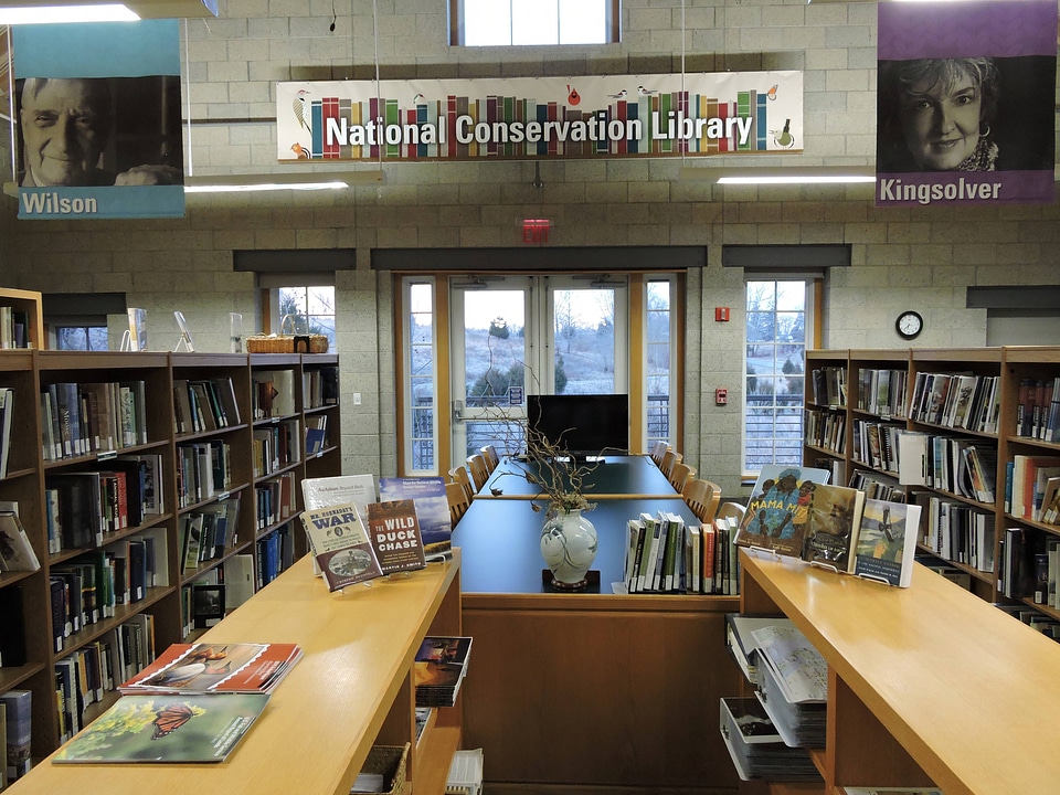 Interior view of the FWS Conservation Library