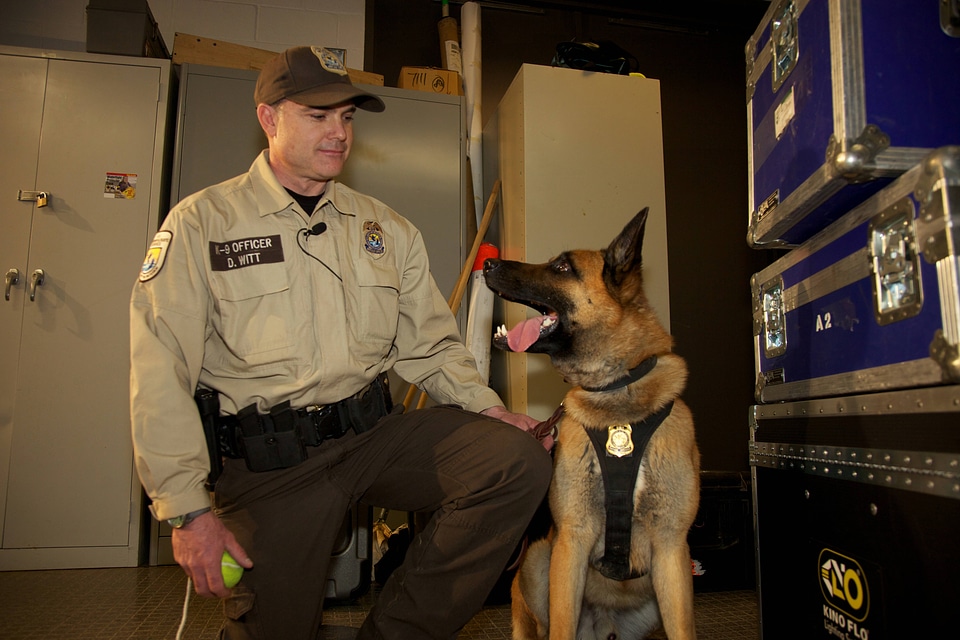 Law enforcement with K-9-3