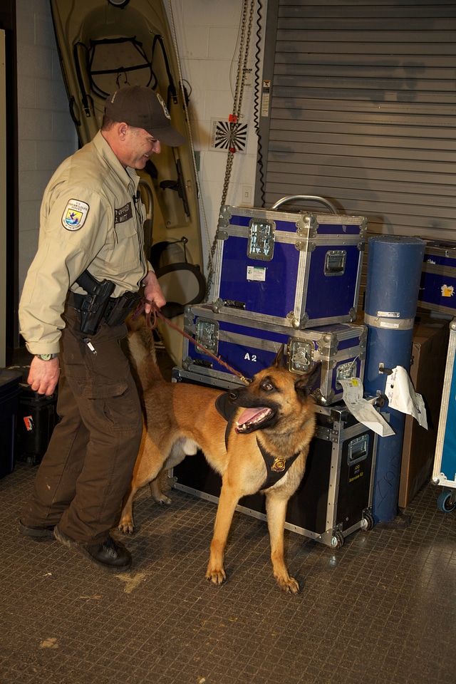 Law enforcement with K-9-4