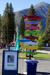 Wenatchee River Salmon Festival signs