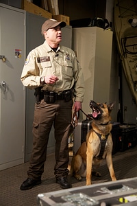 Law enforcement with K-9-1