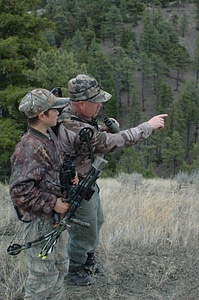 Father and son hunting