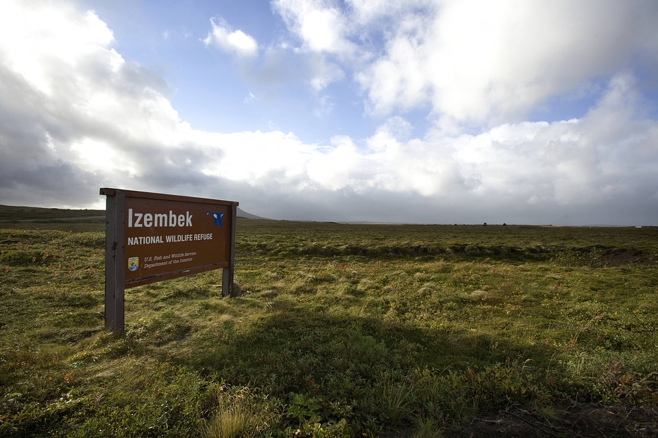 Refuge sign of Izembek National Wildlife Refuge