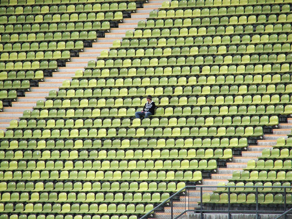 Olympic stadium lonely alone