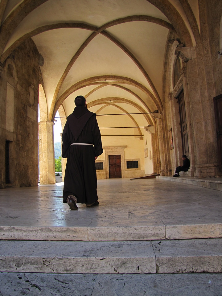 Church franciscan monk