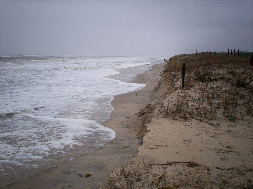 Beach erosion along the Atlantic coast