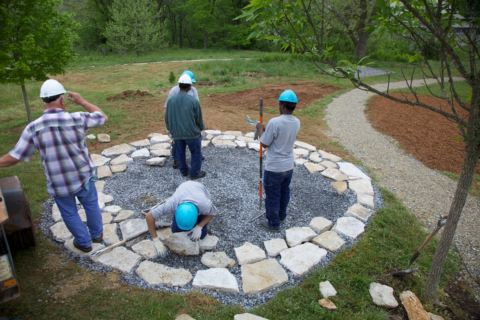Construction of outdoor classroom-1