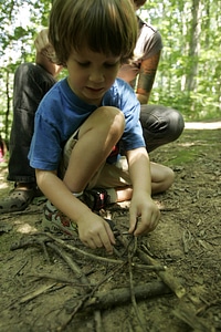 Playing with sticks photo