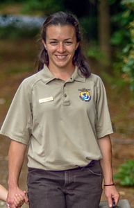 FWS staffer in forest photo