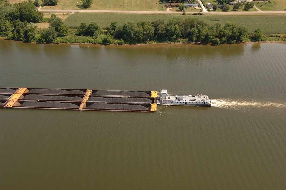 Barge on the Ohio River-1