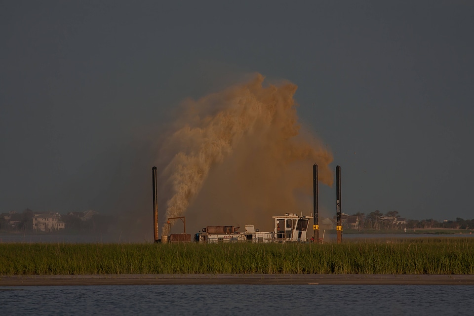 Dredge boat in marsh-2