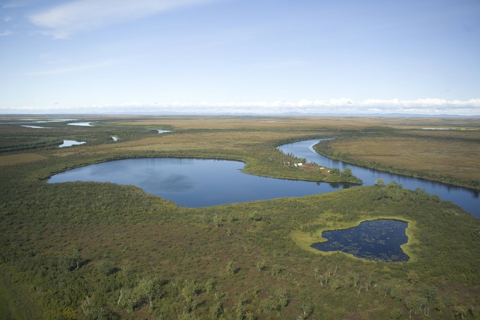 Aerial view of scenic landscape