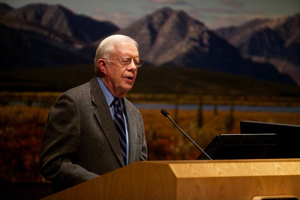 Jimmy Carter speaks at the Arctic National Wildlife Refuge 50th anniversary symposium-2