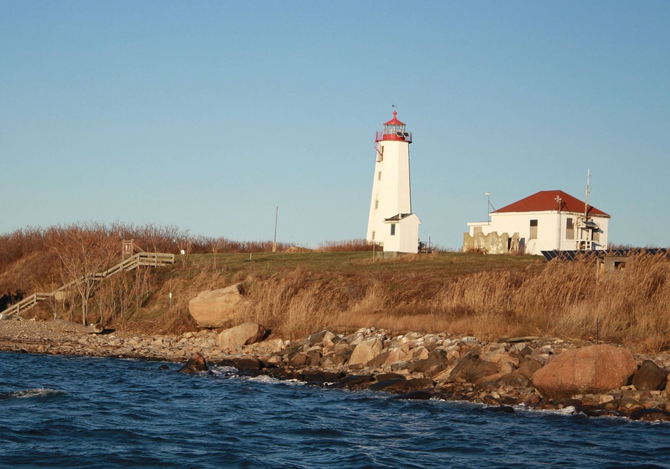 Lighthouse On Falkner Island at Stewart B McKinney Refuge