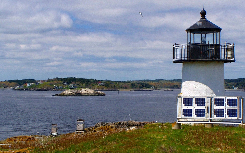Pond Island lighthouse at Maine Coastal Islands Refuge