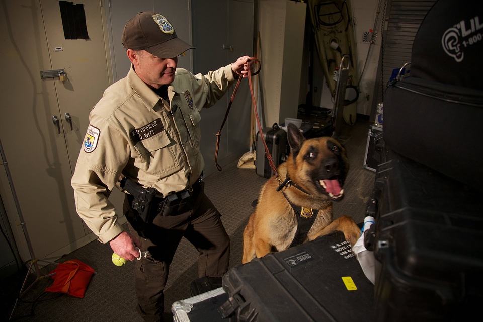Law enforcement with K-9-2