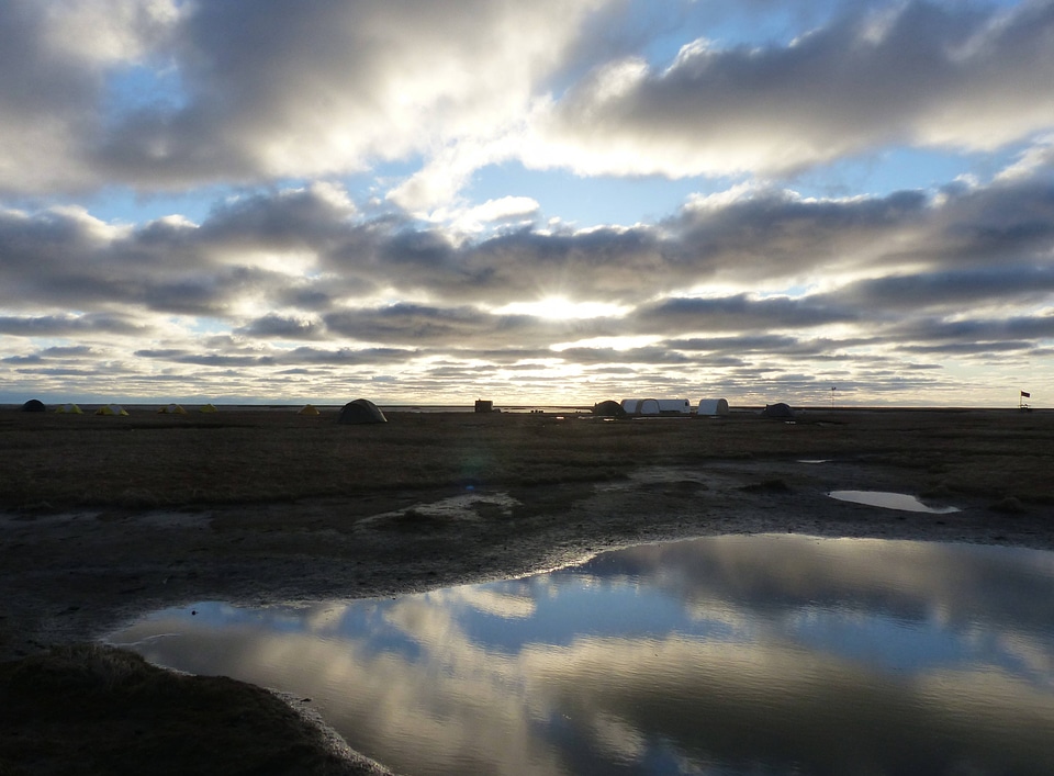 Sunset at field camp