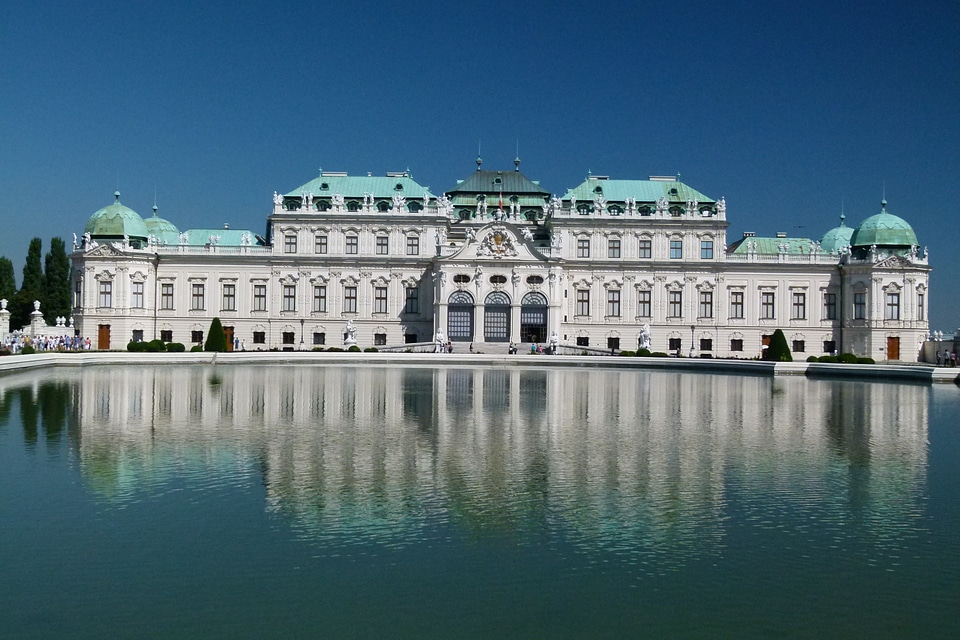 Castle mirror image water