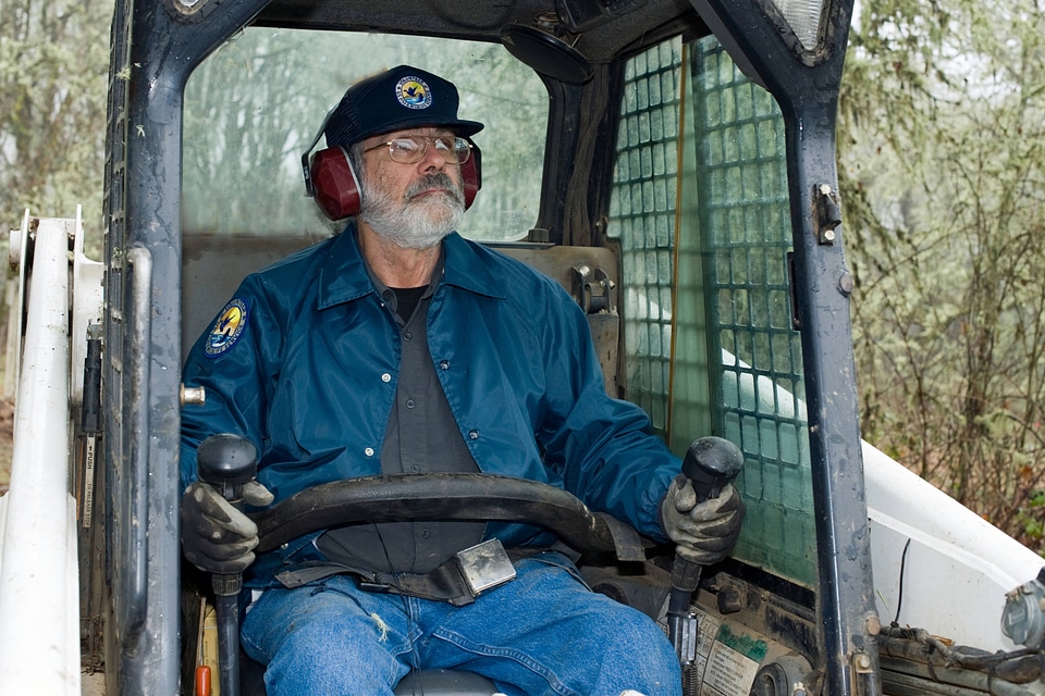 Volunteer trail worker