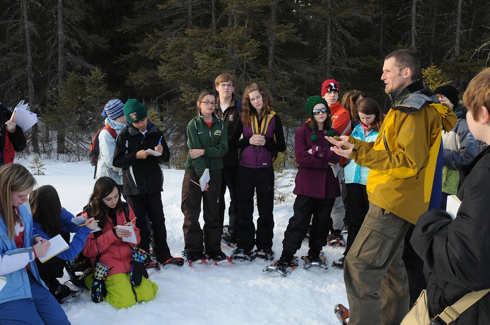 Group of nature journalists