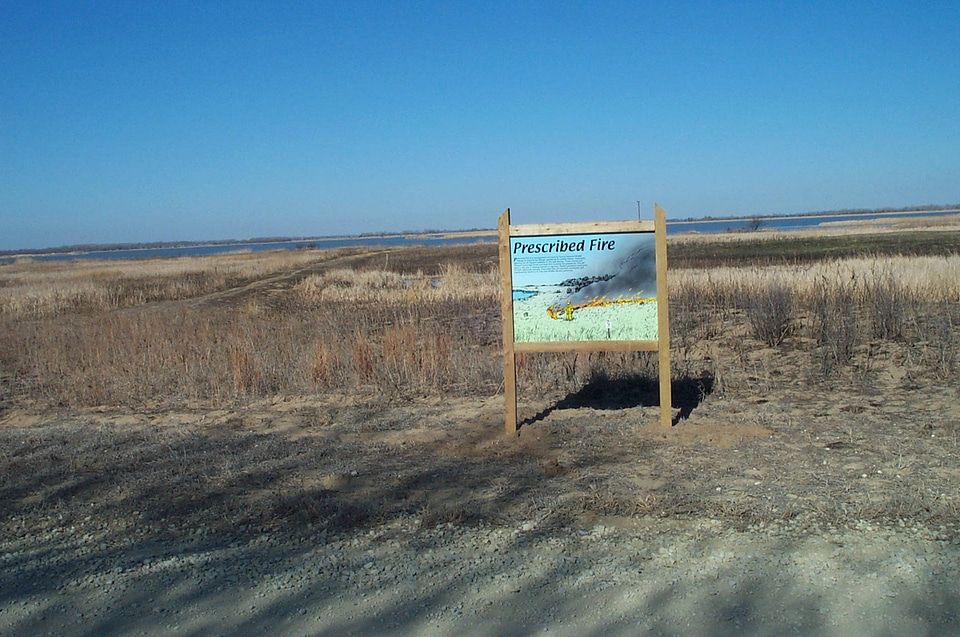 Prescribed fire education sign