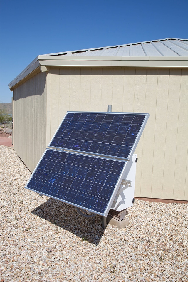 Solar panel outside a building