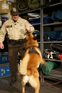 Law enforcement with K-9-4