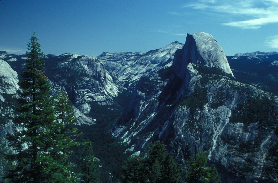 Scenic view of Half Dome