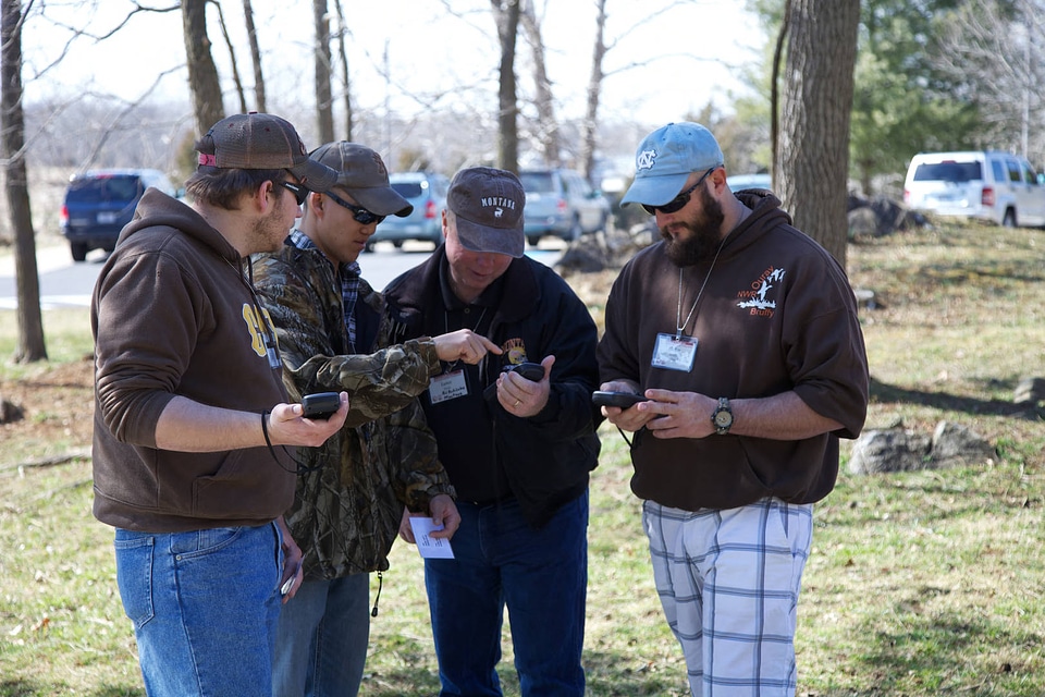 Wage grade professionals operate a GPS unit