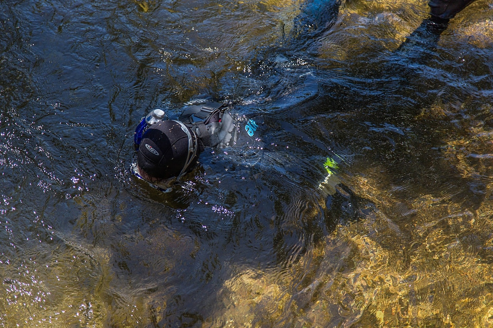 Snorkeler at Baca National Wildlife Refuge