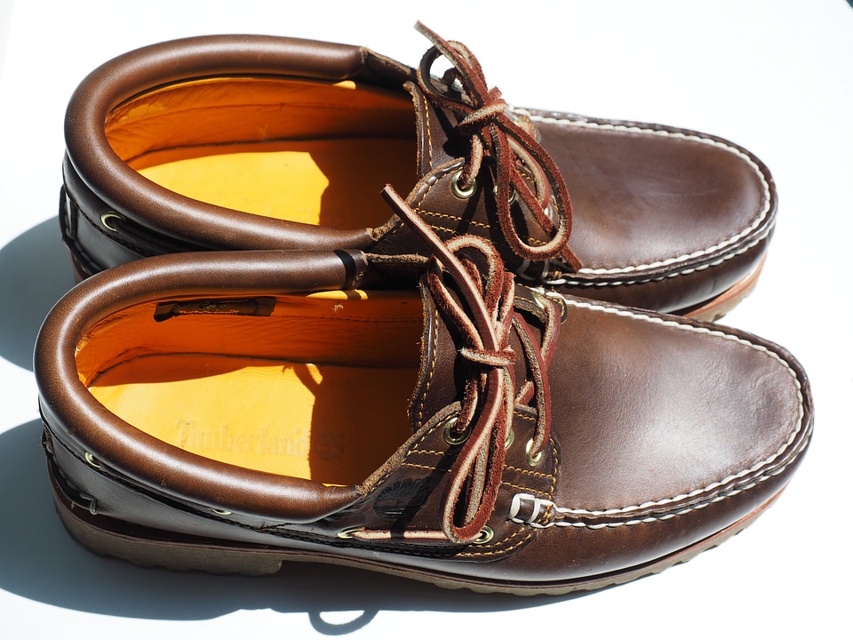 Leather shoelace timberland