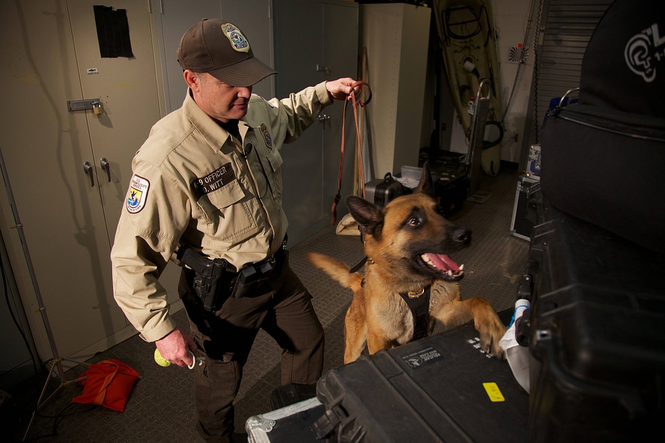 Law enforcement with K-9-2