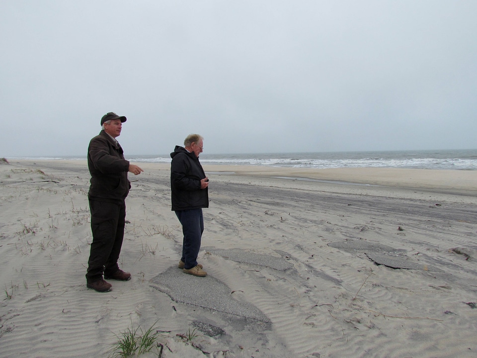 Refuge biologist and geomorphologist survey storm damage