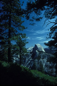 Scenic view of Half Dome in Yosemite National Park photo