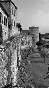 Black and white puycelsi france photo