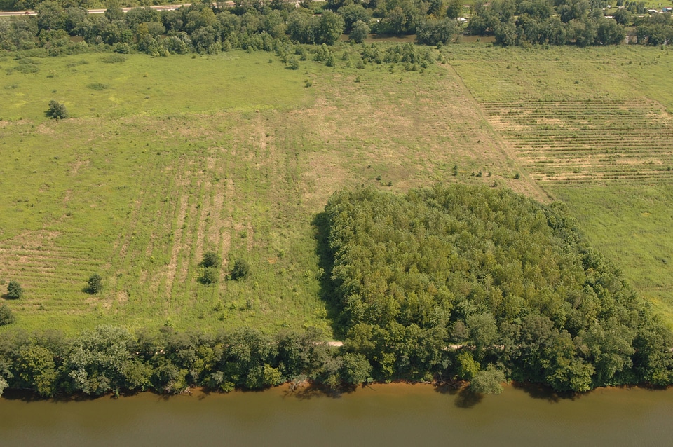 Farming along river's edge